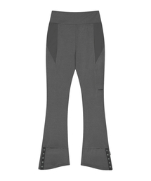 OJOS（オホス）の「Button Slit Bootcut Pants / Charcoal（レギンス/スパッツ）」