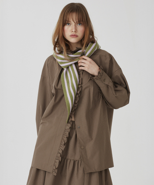 イタリア製 KAOS モヘア混 ニット ブルー ワイドシルエット 高級素材