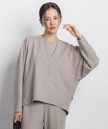 両面起毛ドロップショルダーブラウス≪洗える/セットアップ対応≫