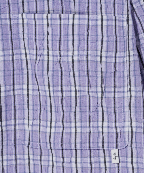 Diamond Layla（ダイアモンドレイラ）の「Detachable Crease Check Shirt S167 Purple Black（シャツ/ブラウス・レディース・その他・MEDIUM/LARGE/X-LARGE）」の8枚目の写真
