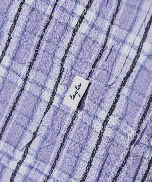 Diamond Layla（ダイアモンドレイラ）の「Detachable Crease Check Shirt S167 Purple Black（シャツ/ブラウス・レディース・その他・MEDIUM/LARGE/X-LARGE）」の9枚目の写真
