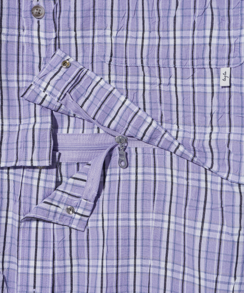 Diamond Layla（ダイアモンドレイラ）の「Detachable Crease Check Shirt S167 Purple Black（シャツ/ブラウス・レディース・その他・MEDIUM/LARGE/X-LARGE）」の11枚目の写真