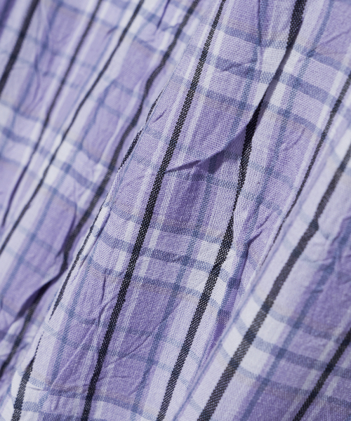 Diamond Layla（ダイアモンドレイラ）の「Detachable Crease Check Shirt S167 Purple Black（シャツ/ブラウス・レディース・その他・MEDIUM/LARGE/X-LARGE）」の13枚目の写真
