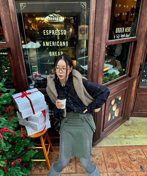 Diamond Layla（ダイアモンドレイラ）の「Detachable Crease Check Shirt S167 Purple Black（シャツ/ブラウス・レディース・その他・MEDIUM/LARGE/X-LARGE）」の20枚目の写真