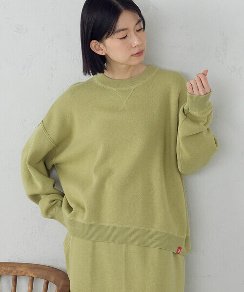 ONIGIRI（オニギリ）の「スウェットニットプルオーバー / セットアップ対応（ニット/セーター・レディース・グリーン系その他/アイボリー/グレー・FREE）」の3枚目の写真