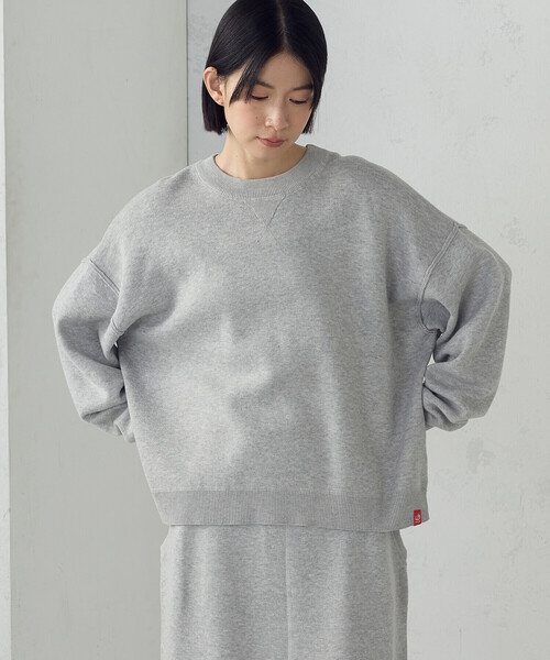 ONIGIRI（オニギリ）の「スウェットニットプルオーバー / セットアップ対応（ニット/セーター・レディース・グリーン系その他/アイボリー/グレー・FREE）」の2枚目の写真