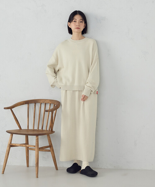 ONIGIRI（オニギリ）の「スウェットニットプルオーバー / セットアップ対応（ニット/セーター・レディース・グリーン系その他/アイボリー/グレー・FREE）」の5枚目の写真