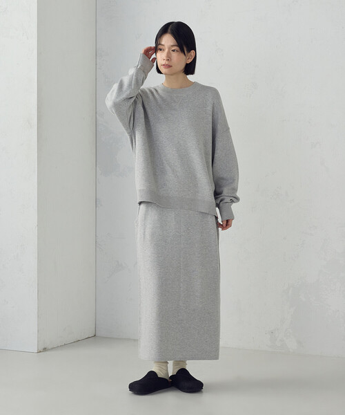 ONIGIRI（オニギリ）の「スウェットニットプルオーバー / セットアップ対応（ニット/セーター・レディース・グリーン系その他/アイボリー/グレー・FREE）」の9枚目の写真