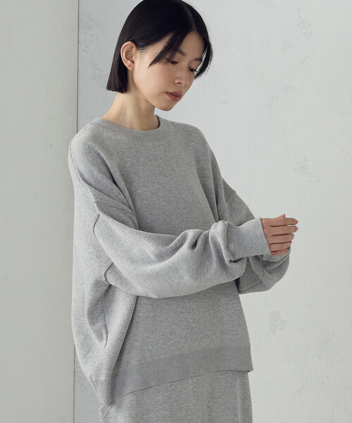 ONIGIRI（オニギリ）の「スウェットニットプルオーバー / セットアップ対応（ニット/セーター・レディース・グリーン系その他/アイボリー/グレー・FREE）」の10枚目の写真