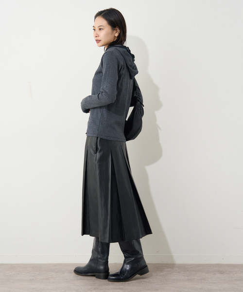 MILLER（ミラー）の「別注【MILLER/ミラー】 for JOURNAL STANDARDフードリブカーデ（Tシャツ/カットソー・レディース・ピンク/ブラウン/ブルー/ブラック系その他・FREE）」の8枚目の写真