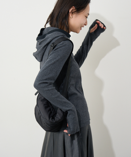 MILLER（ミラー）の「別注【MILLER/ミラー】 for JOURNAL STANDARDフードリブカーデ（Tシャツ/カットソー・レディース・ピンク/ブラウン/ブルー/ブラック系その他・FREE）」の12枚目の写真