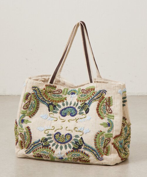 セール】《IMAYIN》ビーズ刺繍トートバッグ（トートバッグ