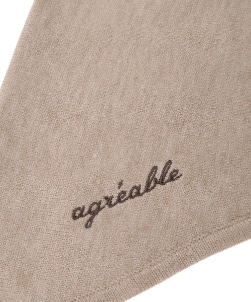 earth music&ecology(アースミュージックアンドエコロジー)の「三角ニットストール(ストール/ショール・レディース・グレー/ブラック/ベージュ・FREE)」の5枚目の写真