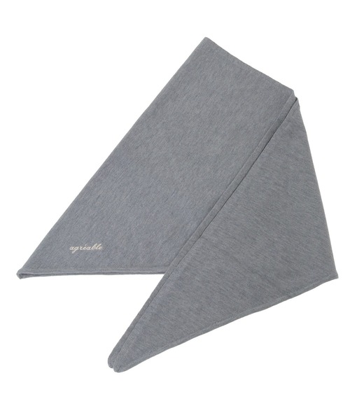 earth music&ecology(アースミュージックアンドエコロジー)の「三角ニットストール(ストール/ショール・レディース・グレー/ブラック/ベージュ・FREE)」の8枚目の写真