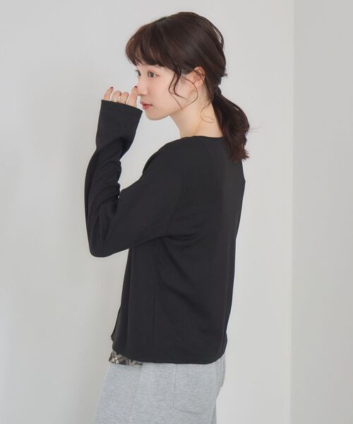 RETRO GIRL(レトロガール)の「Fレイヤードクルーネックカーデ(Tシャツ/カットソー・レディース・ブラック/ライトグレー/ブラウン・FREE)」の14枚目の写真