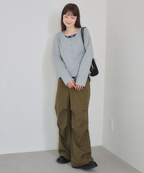 RETRO GIRL(レトロガール)の「Fレイヤードクルーネックカーデ(Tシャツ/カットソー・レディース・ブラック/ライトグレー/ブラウン・FREE)」の18枚目の写真
