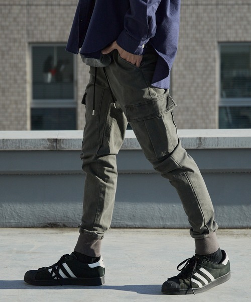 WP WESTPOINT（ダブルピーウエストポイント）の「WP WESTPOINT/ダブルピー ウエストポイント ピスネーム カーゴイージーパンツ 秋服 2026年秋冬（スウェットパンツ・メンズ・カーキ・XS/M/L/XL/XXL/S）」の2枚目の写真
