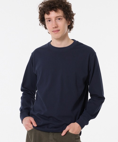 coca(coca)(コカ)の「ベーシック長袖T(Tシャツ/カットソー・メンズ・ホワイト/ライトグレー/ネイビー/ブラック・L/XL/M/2XL/3XL)」の4枚目の写真