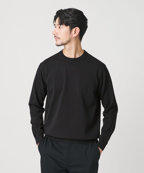 BEAUTY&YOUTH UNITED ARROWS（ビューティーアンドユースユナイテッドアローズ）の「【WEB限定 WARDROBE SMART】KOUKIN ハイゲージ ニット クルーネック【抗菌・防臭】（ニット/セーター・メンズ・ホワイト/ネイビー/ブラック・S/M/L/XL）」の2枚目の写真