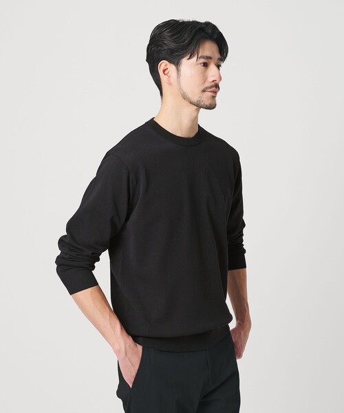 BEAUTY&YOUTH UNITED ARROWS（ビューティーアンドユースユナイテッドアローズ）の「【WEB限定 WARDROBE SMART】KOUKIN ハイゲージ ニット クルーネック【抗菌・防臭】（ニット/セーター・メンズ・ホワイト/ネイビー/ブラック・S/M/L/XL）」の13枚目の写真