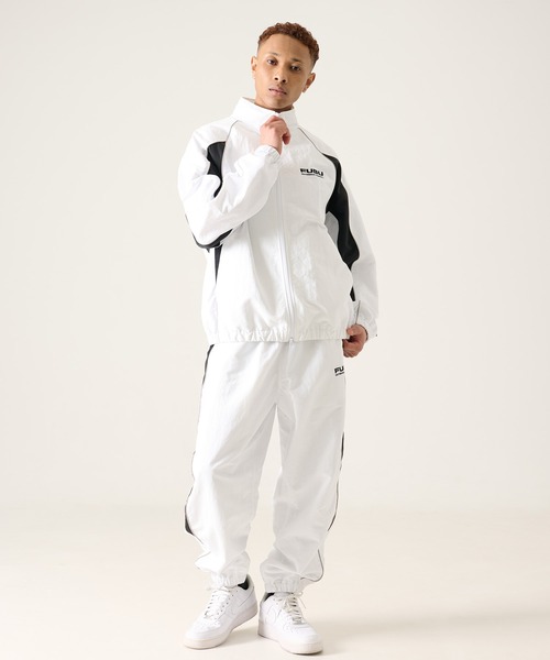 FUBU( フブ)の「FUBU フブ ブランド Nylon Track Jacket / ナイロントラックジャケット(セットアップ対応)(ナイロンジャケット・メンズ・ネイビー/ホワイト/ブラック/ライトブルー・M/L/XL/XXL)」の7枚目の写真