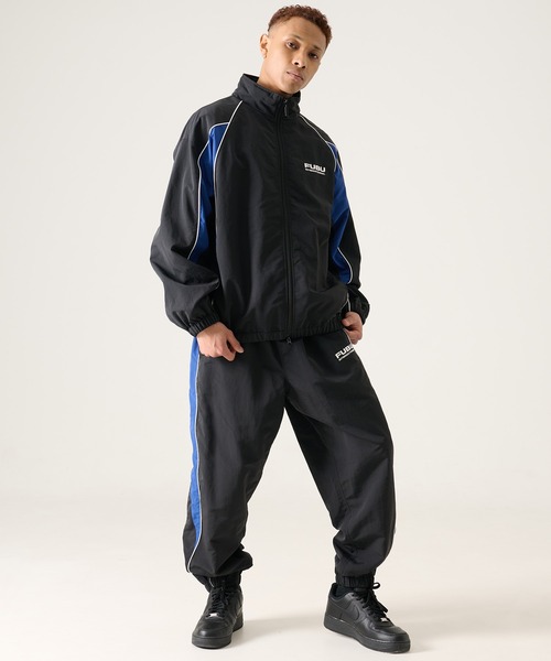 FUBU( フブ)の「FUBU フブ ブランド Nylon Track Jacket / ナイロントラックジャケット(セットアップ対応)(ナイロンジャケット・メンズ・ネイビー/ホワイト/ブラック/ライトブルー・M/L/XL/XXL)」の16枚目の写真
