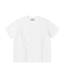 SUNNECT（ソネクト）の「Moses Frill Tee - White（Tシャツ/カットソー）」