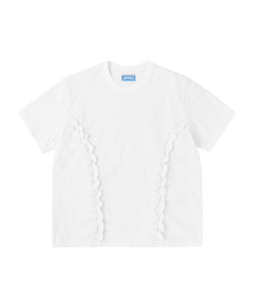 SUNNECT(ソネクト)の「Moses Frill Tee - White(Tシャツ/カットソー・レディース・その他・OS)」の1枚目の写真