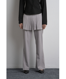 UNBALANCED SKIRT PANTS LIGHT GRAY