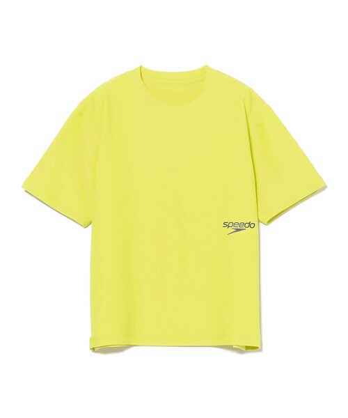 Speedo(スピード)の「Speedo / ジュニア Speedo SPLASH ラッシュガード 2026SS(130~150cm)プール UV 紫外線カット 機能性(Tシャツ/カットソー・キッズ・ホワイト/イエロー系その他2/ブラック・140/130/150)」の3枚目の写真