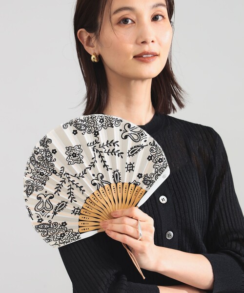 manipuri（マニプリ）の「ｍanipuri / カレイド バンダナ 扇子（扇子/うちわ・レディース・ブラック/ホワイト・ONE SIZE）」の3枚目の写真