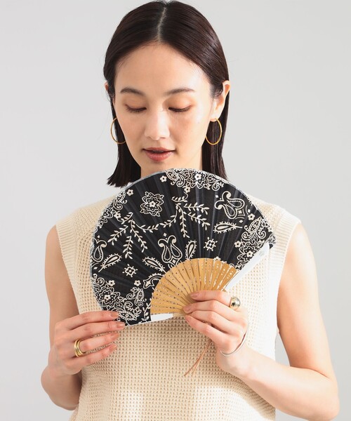 manipuri（マニプリ）の「ｍanipuri / カレイド バンダナ 扇子（扇子/うちわ・レディース・ブラック/ホワイト・ONE SIZE）」の5枚目の写真