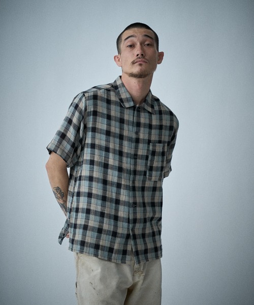 CLEL】Light Oz Denim Trucker Short Sleeve Shirt/ライトオンス