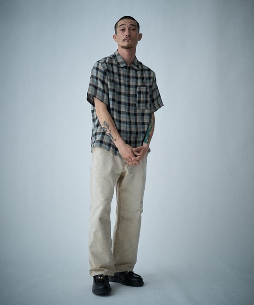 THE BOLDMAN(ザ ボールドマン)の「Madras Check Shirts / マドラスチェック半袖シャツ(シャツ/ブラウス・メンズ・ブラック/グリーン・LARGE/MEDIUM)」の10枚目の写真