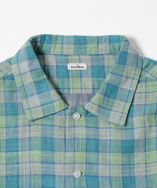 THE BOLDMAN(ザ ボールドマン)の「Madras Check Shirts / マドラスチェック半袖シャツ(シャツ/ブラウス・メンズ・ブラック/グリーン・LARGE/MEDIUM)」の19枚目の写真