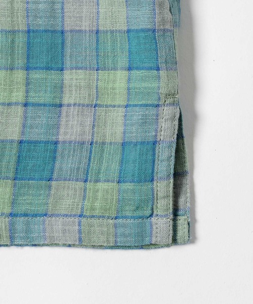 THE BOLDMAN(ザ ボールドマン)の「Madras Check Shirts / マドラスチェック半袖シャツ(シャツ/ブラウス・メンズ・ブラック/グリーン・LARGE/MEDIUM)」の21枚目の写真