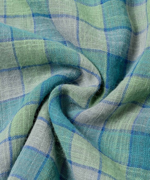 THE BOLDMAN(ザ ボールドマン)の「Madras Check Shirts / マドラスチェック半袖シャツ(シャツ/ブラウス・メンズ・ブラック/グリーン・LARGE/MEDIUM)」の14枚目の写真