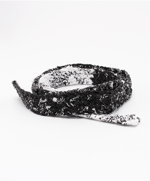 INFIELDER DESIGN（インフィールダーデザイン）の「INFIELDER DESIGN×BEAMS BOY /  バンダナ 帯ベルト（ベルト・レディース・ネイビー/ブラック・ONE SIZE）」の2枚目の写真