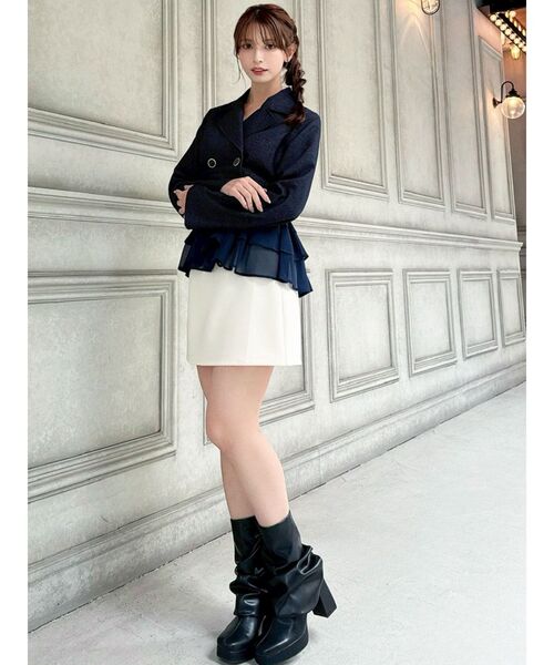 RESEXXY（リゼクシー）の「ドッキングフリルミディジャケット（その他アウター・レディース・アイボリー/グレー/ネイビー・FREE）」の14枚目の写真