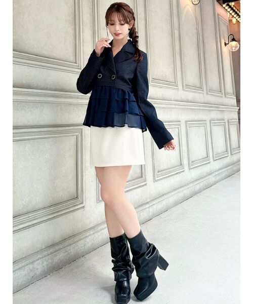 RESEXXY（リゼクシー）の「ドッキングフリルミディジャケット（その他アウター・レディース・アイボリー/グレー/ネイビー・FREE）」の16枚目の写真