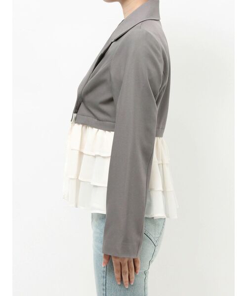 RESEXXY（リゼクシー）の「ドッキングフリルミディジャケット（その他アウター・レディース・アイボリー/グレー/ネイビー・FREE）」の20枚目の写真