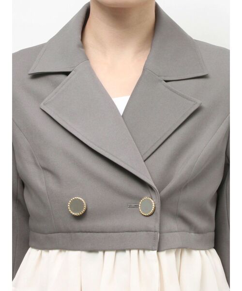 RESEXXY（リゼクシー）の「ドッキングフリルミディジャケット（その他アウター・レディース・アイボリー/グレー/ネイビー・FREE）」の22枚目の写真