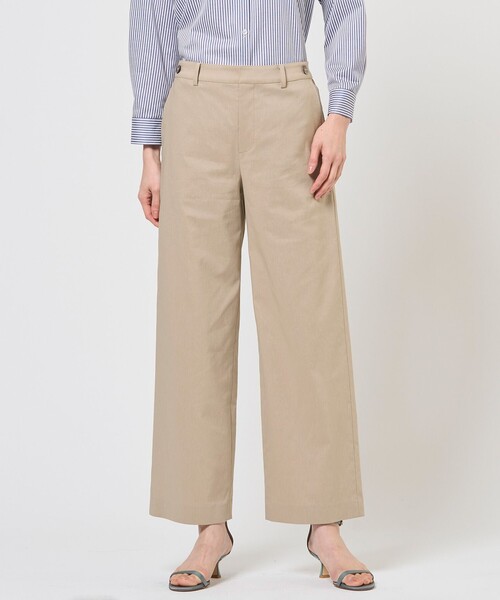 J.PRESS Ladies(J.プレス レディス)の「【人気素材・セットアップ対応】セルロースリネンストレッチ セミワイド パンツ(その他パンツ・レディース・グレー系/ブルー系/ベージュ系/ネイビー系/ライトグレー系・XS/S/XXS)」の1枚目の写真