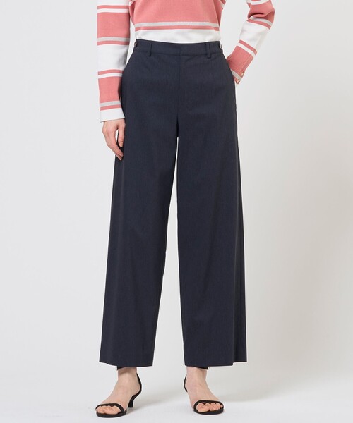J.PRESS Ladies(J.プレス レディス)の「【人気素材・セットアップ対応】セルロースリネンストレッチ セミワイド パンツ(その他パンツ・レディース・グレー系/ブルー系/ベージュ系/ネイビー系/ライトグレー系・XS/S/XXS)」の4枚目の写真