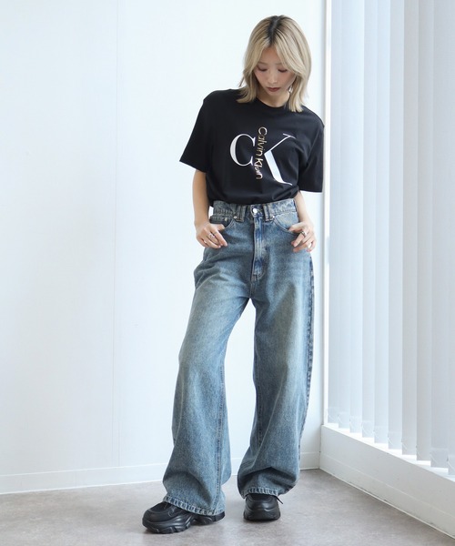 Calvin Klein（カルバン・クライン）の「【Calvin Klein/カルバンクライン】ショートスリーブ テキスト モノグラム クルーネック Tシャツ（Tシャツ/カットソー・メンズ・ホワイト系1/ブラック/ホワイト系2・M/S/XL/L）」の21枚目の写真