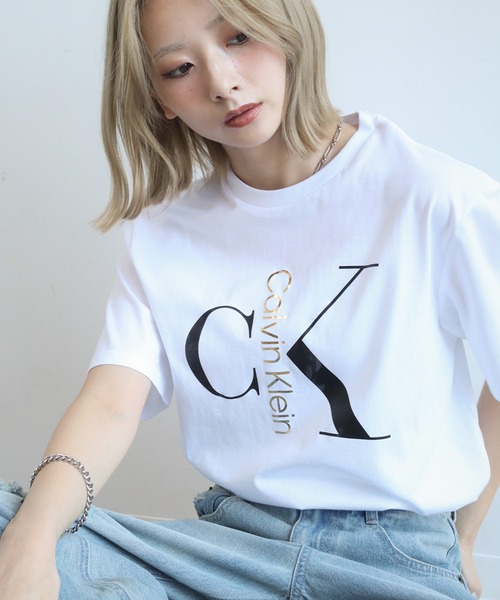 Calvin Klein（カルバン・クライン）の「【Calvin Klein/カルバンクライン】ショートスリーブ テキスト モノグラム クルーネック Tシャツ（Tシャツ/カットソー・メンズ・ホワイト系1/ブラック/ホワイト系2・M/S/XL/L）」の22枚目の写真