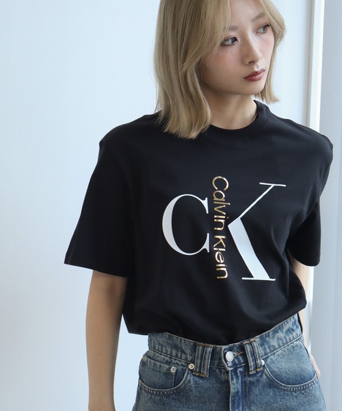 Calvin Klein（カルバン・クライン）の「【Calvin Klein/カルバンクライン】ショートスリーブ テキスト モノグラム クルーネック Tシャツ（Tシャツ/カットソー・メンズ・ホワイト系1/ブラック/ホワイト系2・M/S/XL/L）」の5枚目の写真