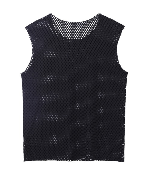 JOHN LAWRENCE SULLIVAN（ジョンローレンスサリバン）の「COTTON MESH SLEEVELESS TOP（Tシャツ/カットソー・メンズ・ベージュ/ブラック/ホワイト・MEDIUM/SMALL）」の4枚目の写真