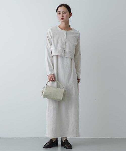 SENSE OF PLACE by URBAN RESEARCH（センスオブプレイスバイアーバンリサーチ）の「2Pベロアアンサンブルワンピース（ワンピース・レディース・アイボリー/ネイビー/ブラック・ONE/S）」の10枚目の写真