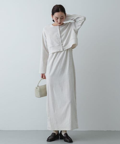 SENSE OF PLACE by URBAN RESEARCH（センスオブプレイスバイアーバンリサーチ）の「2Pベロアアンサンブルワンピース（ワンピース・レディース・アイボリー/ネイビー/ブラック・ONE/S）」の16枚目の写真